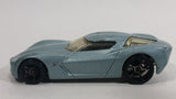 2010 Hot Wheels 2009 Corvette StingRay Concept Metallic Steel Blue Die Cast Toy Car Vehicle