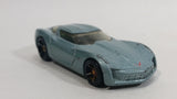 2010 Hot Wheels 2009 Corvette StingRay Concept Metallic Steel Blue Die Cast Toy Car Vehicle