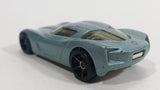 2010 Hot Wheels 2009 Corvette StingRay Concept Metallic Steel Blue Die Cast Toy Car Vehicle