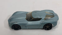 2010 Hot Wheels 2009 Corvette StingRay Concept Metallic Steel Blue Die Cast Toy Car Vehicle