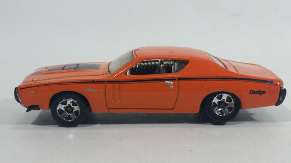 2010 Hot Wheels '71 Dodge Charger Orange Die Cast Toy Muscle Car Vehicle