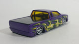 2010 Hot Wheels Hot Haulers Steel Flame Purple Die Cast Toy Car Low Rider Truck Vehicle