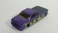 2010 Hot Wheels Hot Haulers Steel Flame Purple Die Cast Toy Car Low Rider Truck Vehicle