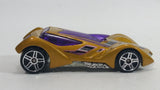 2004 Hot Wheels Sinistra Gold and Purple Die Cast Toy Car Vehicle