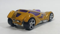 2004 Hot Wheels Sinistra Gold and Purple Die Cast Toy Car Vehicle