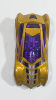 2004 Hot Wheels Sinistra Gold and Purple Die Cast Toy Car Vehicle