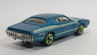 2011 Hot Wheels Muscle Mania '71 Dodge Charger Light Blue Die Cast Toy Muscle Car Vehicle