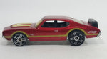 2010 Hot Wheels Hot Auction Olds 442 Metallic Red Die Cast Toy Muscle Car Vehicle