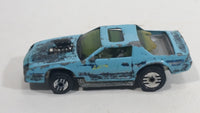 1990 Hot Wheels Blown Camaro Light Blue Turquoise Die Cast Toy Car Vehicle UH