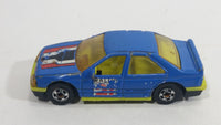 1991 Hot Wheels Peugeot 405 Blue #21 Die Cast Toy Car Vehicle