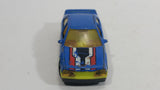 1991 Hot Wheels Peugeot 405 Blue #21 Die Cast Toy Car Vehicle