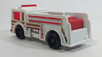 2011 Hot Wheels Thrill Racers Raceway Fire Eater White Firefighting Truck Die Cast Toy Car Rescue Emergency Vehicle