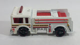 2011 Hot Wheels Thrill Racers Raceway Fire Eater White Firefighting Truck Die Cast Toy Car Rescue Emergency Vehicle