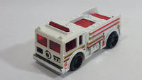 2011 Hot Wheels Thrill Racers Raceway Fire Eater White Firefighting Truck Die Cast Toy Car Rescue Emergency Vehicle