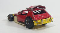 1982 Hot Wheels Greased Gremlin Red and Yellow Die Cast Toy Car Vehicle