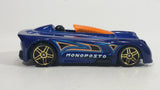 2015 Hot Wheels Monoposto Blue Die Cast Toy Car Vehicle