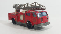 Vintage Majorette Pompier Fire Ladder Truck No. 207 Red 1/100 Scale Die Cast Toy Car Firefighting Rescue Emergency Vehicle