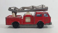 Vintage Majorette Pompier Fire Ladder Truck No. 207 Red 1/100 Scale Die Cast Toy Car Firefighting Rescue Emergency Vehicle