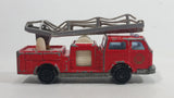 Vintage Majorette Pompier Fire Ladder Truck No. 207 Red 1/100 Scale Die Cast Toy Car Firefighting Rescue Emergency Vehicle