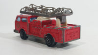 Vintage Majorette Pompier Fire Ladder Truck No. 207 Red 1/100 Scale Die Cast Toy Car Firefighting Rescue Emergency Vehicle