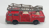 Vintage Majorette Pompier Fire Ladder Truck No. 207 Red 1/100 Scale Die Cast Toy Car Firefighting Rescue Emergency Vehicle