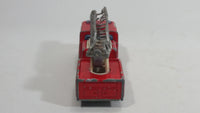 Vintage Majorette Pompier Fire Ladder Truck No. 207 Red 1/100 Scale Die Cast Toy Car Firefighting Rescue Emergency Vehicle