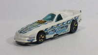 2010 Hot Wheels HW Racing Mustang Funny Car Metallic White Die Cast Toy Race Car Vehicle