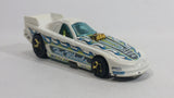 2010 Hot Wheels HW Racing Mustang Funny Car Metallic White Die Cast Toy Race Car Vehicle