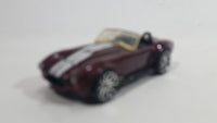 2010 Hot Wheels Hot Auctions Classic Cobra Convertible Maroon Die Cast Toy Car Vehicle w/ Opening Hood