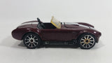 2010 Hot Wheels Hot Auctions Classic Cobra Convertible Maroon Die Cast Toy Car Vehicle w/ Opening Hood