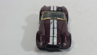 2010 Hot Wheels Hot Auctions Classic Cobra Convertible Maroon Die Cast Toy Car Vehicle w/ Opening Hood