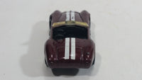 2010 Hot Wheels Hot Auctions Classic Cobra Convertible Maroon Die Cast Toy Car Vehicle w/ Opening Hood