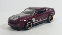 2010 Hot Wheels Faster Than Ever '07 Shelby GT500 Metallic Plum Burgundy Die Cast Toy Muscle Car Vehicle