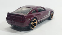 2010 Hot Wheels Faster Than Ever '07 Shelby GT500 Metallic Plum Burgundy Die Cast Toy Muscle Car Vehicle