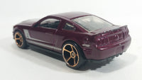 2010 Hot Wheels Faster Than Ever '07 Shelby GT500 Metallic Plum Burgundy Die Cast Toy Muscle Car Vehicle