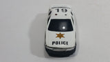 Yatming Chevy Caprice No. 823 Police Officer Cop #19 White Black Die Cast Toy Car Emergency Rescue Vehicle