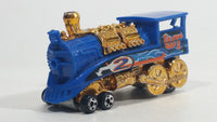 2006 Hot Wheels Wild Things Rail Rodder Locomotive Train #2 Blue and Gold Die Cast Toy Car Vehicle