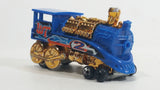 2006 Hot Wheels Wild Things Rail Rodder Locomotive Train #2 Blue and Gold Die Cast Toy Car Vehicle