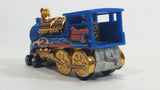 2006 Hot Wheels Wild Things Rail Rodder Locomotive Train #2 Blue and Gold Die Cast Toy Car Vehicle