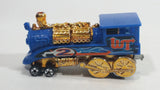 2006 Hot Wheels Wild Things Rail Rodder Locomotive Train #2 Blue and Gold Die Cast Toy Car Vehicle