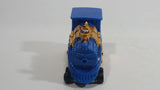 2006 Hot Wheels Wild Things Rail Rodder Locomotive Train #2 Blue and Gold Die Cast Toy Car Vehicle