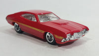 2011 Hot Wheels '72 Ford Gran Torino Sport Red Die Cast Toy Muscle Car Vehicle