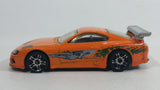 2013 Hot Wheels HW City Street Power Toyota Supra Orange Die Cast Toy Car Vehicle