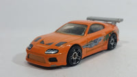 2013 Hot Wheels HW City Street Power Toyota Supra Orange Die Cast Toy Car Vehicle