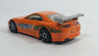 2013 Hot Wheels HW City Street Power Toyota Supra Orange Die Cast Toy Car Vehicle