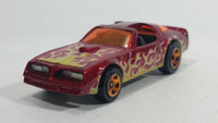 2010 Hot Wheels Race World Volcano Hot Bird Pontiac Firebird Metalflake Red Die Cast Toy Car Vehicle