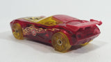 2010 Hot Wheels Race World Earth Nerve Hammer Transparent Red Die Cast Toy Car Vehicle