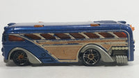 2001 Hot Wheels Surfin' School Bus Blue Die Cast Toy Car Vehicle