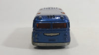 2001 Hot Wheels Surfin' School Bus Blue Die Cast Toy Car Vehicle