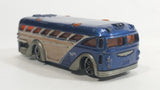 2001 Hot Wheels Surfin' School Bus Blue Die Cast Toy Car Vehicle